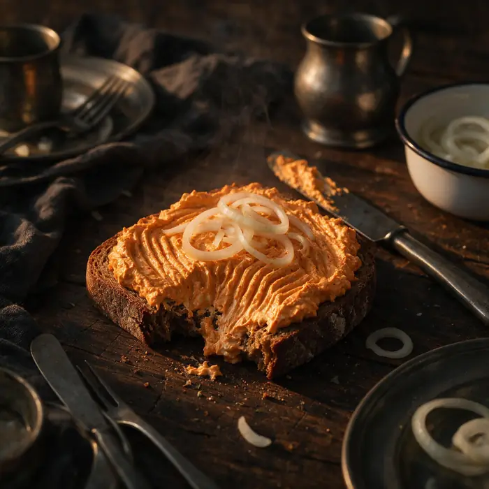 Whipped cheese with paprika